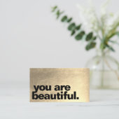 Friseursalon Modernes Gold Erinnerung Terminkarte (Stehend Vorderseite)