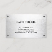 Friseursalon Modernes Metallhaar Minimalistisch Visitenkarte (Rückseite)