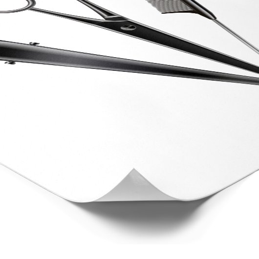 Friseursalon Modernster Poster (Ecke)