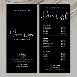 Friseursalon Nails Wellness-Center Black & Silver  Werbekarte