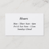 Friseursalon oder Barber Antique Scheren Einfach Visitenkarte (Rückseite)