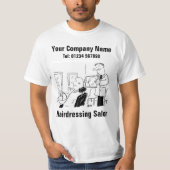 Friseursalon oder Friseursalon Cartoon T-Shirt (Vorderseite)