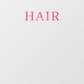 Friseursalon Pink Business Openings Stunden Weiß Fensteraufkleber (Blatt)