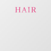 Friseursalon Pink Business Openings Stunden Weiß Fensteraufkleber (Blatt)