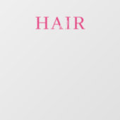 Friseursalon Pink Business Openings Stunden Weiß Fensteraufkleber (Blatt)