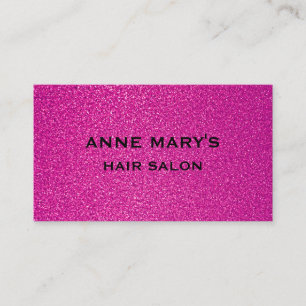 Friseursalon Pink Lila Glitter Spa Friseur Visitenkarte