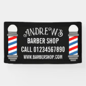 Friseursalon-Pole Banner (Horizontal)