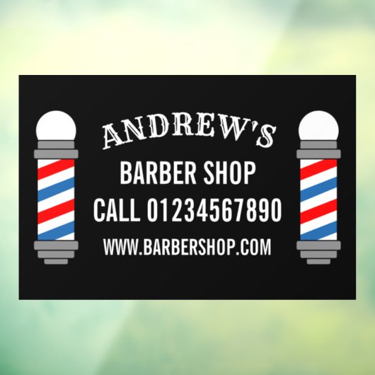 Friseursalon-Pole Fensteraufkleber (Blatt 3)