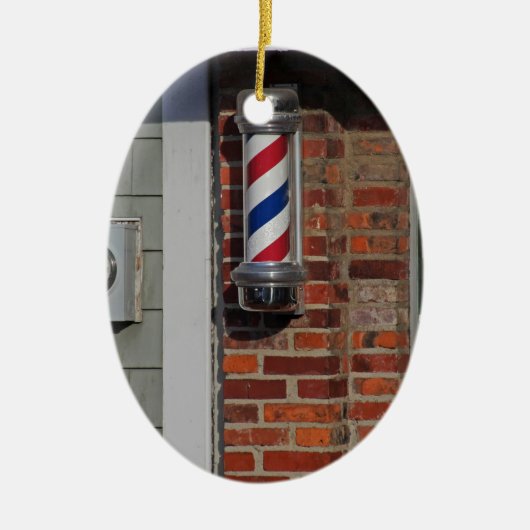 Friseursalon-Pole-Vektor Keramik Ornament (Vorne)