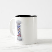 Friseursalon Pole Zweifarbige Tasse (Vorderseite Links)