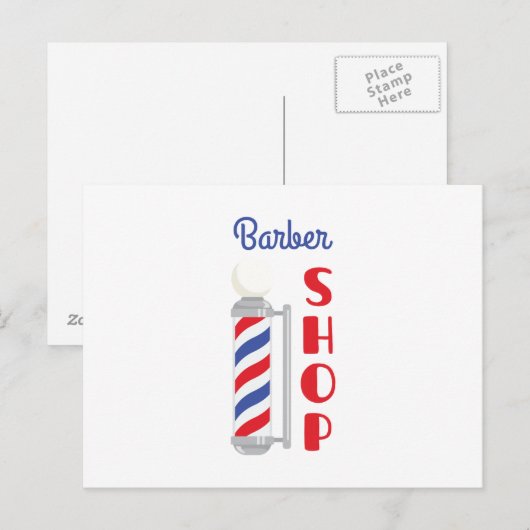 Friseursalon Postkarte (Vorne/Hinten)