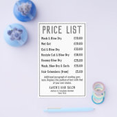 Friseursalon - Preisliste Flyer (Einzeln)