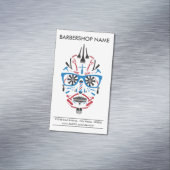 Friseursalon-Punkschädel Magnetische Visitenkarte (Beispiel)