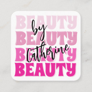 Friseursalon Qr Code Fett Rosa Retro Visitenkarte