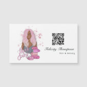 Friseursalon QR-Code Magnetkarte (Vorderseite)