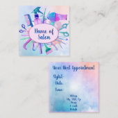 Friseursalon Quadratische Visitenkarte (Vorne/Hinten)