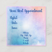 Friseursalon Quadratische Visitenkarte (Rückseite)