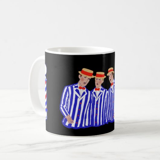 Friseursalon-Quartett Kaffeetasse (Vorderseite Links)