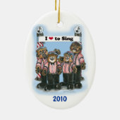 Friseursalon-Quartett-Verzierung Keramik Ornament (Hinten)