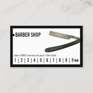 Friseursalon Razor Männerfliege Treuekarte