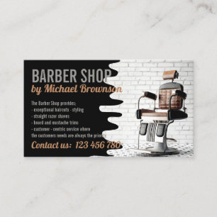 Friseursalon Retro Vintage Stil Dekoration Visitenkarte