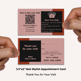 Friseursalon Rosa Schwarz Dank an Social Connect & Terminkarte