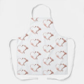 Friseursalon Rose Goldenes Herz Schürze (Vorderseite)