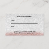 Friseursalon Rose Goldtypografie Terminkarte (Rückseite)