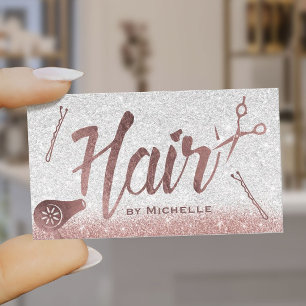 Friseursalon Rose Goldtypografie Terminkarte