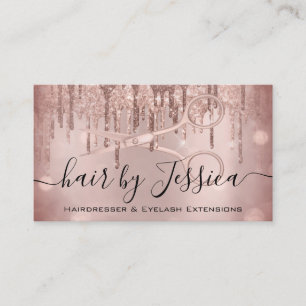 Friseursalon Rose Pink Smoky Visitenkarte