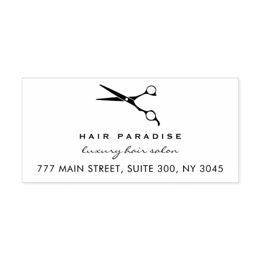 Friseursalon Rücksendeadresse Permastempel (Design)