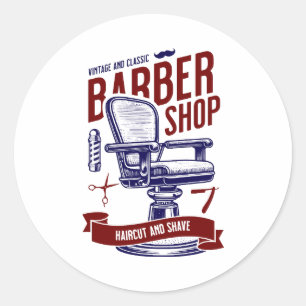 Friseursalon Runder Aufkleber