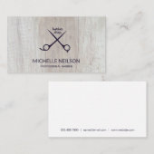 Friseursalon | Schafe | Holz Visitenkarte (Vorne/Hinten)