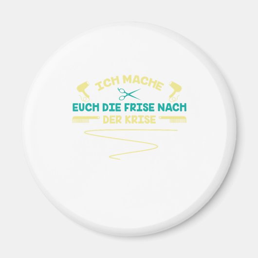 Friseursalon Schere Haartrockner Geschenk Magnet (Vorne)