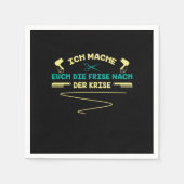 Friseursalon Schere Haartrockner Geschenk Serviette (Vorderseite)