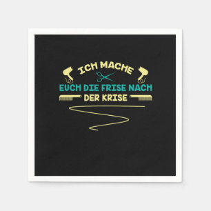 Friseursalon Schere Haartrockner Geschenk Serviette