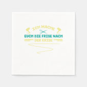 Friseursalon Schere Haartrockner Geschenk Serviette (Vorderseite)