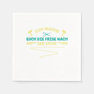 Friseursalon Schere Haartrockner Geschenk Serviette