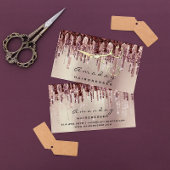 Friseursalon Schere Rose Tropfen Visitenkarte