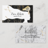 Friseursalon-Schönheits-Mädchen-modische Terminkarte (Vorne/Hinten)