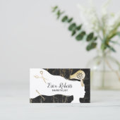 Friseursalon-Schönheits-Mädchen-modische Terminkarte (Stehend Vorderseite)