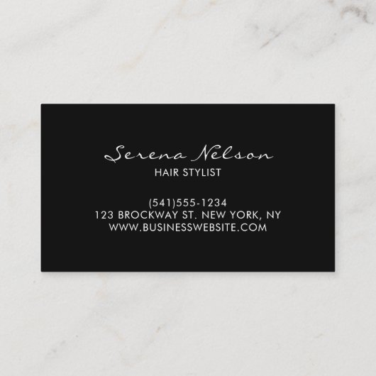 Friseursalon Schönheitspflege Visitenkarte (Rückseite)