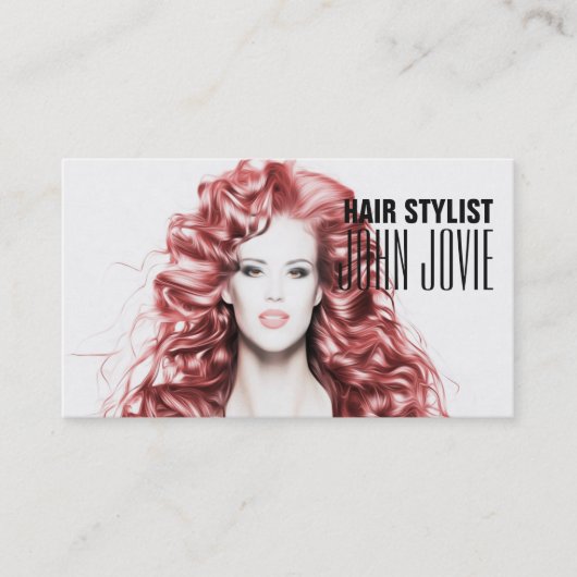 Friseursalon Schönheitssalon Friseur Visitenkarte (Vorderseite)