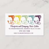 Friseursalon Schönheitssalon Retro Haartrockner Gr Visitenkarte (Vorderseite)