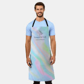 Friseursalon Schürze Rainbow Holographic Logo Salo (Getragen)