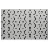 Friseursalon schwarze Schere graues Muster Stoff (Fat Quarter (45,7 x 55,9 cm))