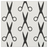 Friseursalon schwarze Schere, weißes Muster Stoff (Muster)