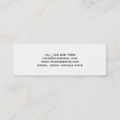 Friseursalon Schwarzer Kupferschere Mini Visitenkarte (Rückseite)