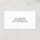 Friseursalon Schwarzer Kupferschere Visitenkarte (Rückseite)