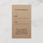 Friseursalon Scissor Muster-rustikale Verabredung Terminkarte (Rückseite)